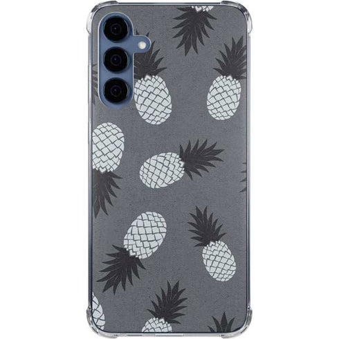 Black and White Pineapples Galaxy A35 5G Clear Case